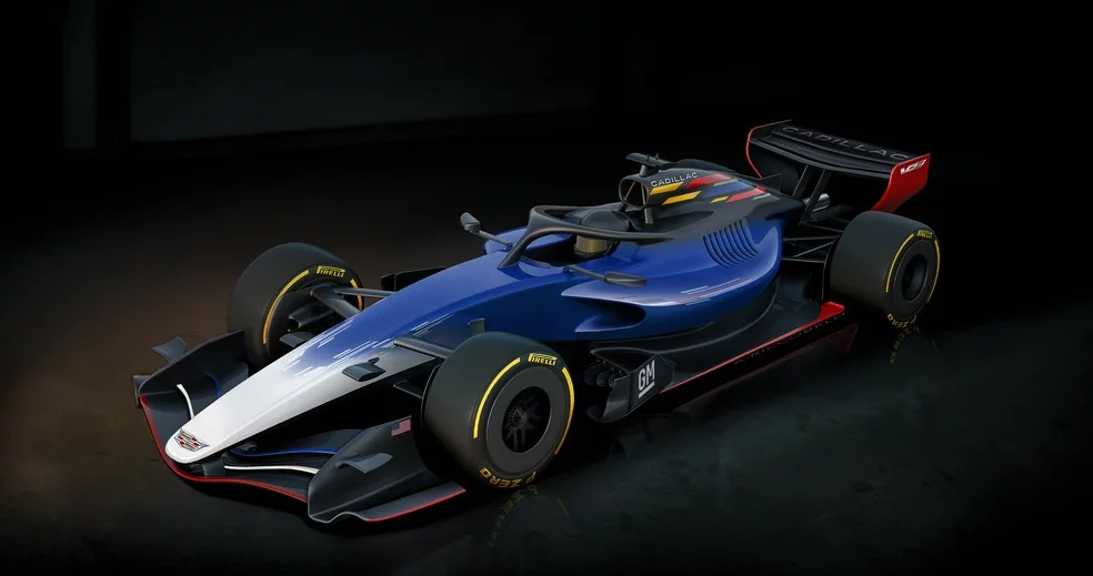 Simulação do carro da GM/Cadillac na F1, a partir da temporada 2026 — Foto: Divulgação