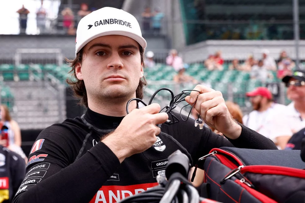 Colton Herta nas 500 Milhas de Indianápolis de 2024 — Foto: Jeffrey Brown/Icon Sportswire via Getty Images